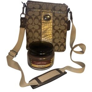 🔥🔥Low start COACH Croc Embossed Leather & COCO Martini Candle 🔥🔥